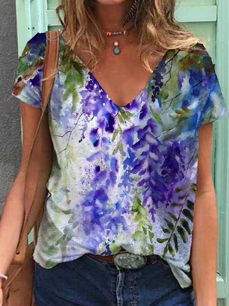 

Shift Short Sleeve Shirts & Tops, Purple, Tops