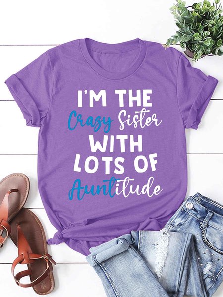 

I'm The Crazy Sister T-Shirt, Purple, T-shirts