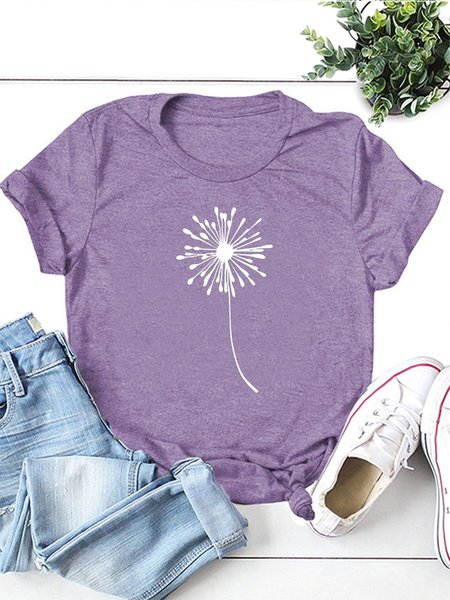 

The White Flower Women's T-Shirt, Purple, T-shirts