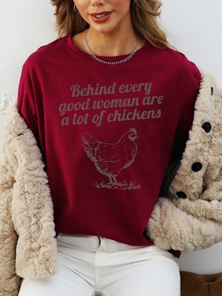 

A Lot Of Chickens T-Shirt, Wine red, T-shirts
