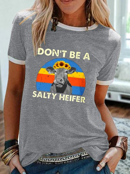 

Don't Be A Salty Heifer Women's T-Shirt, Grey, T-shirts