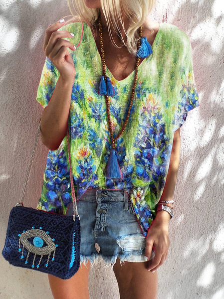 

Shift Sweet Floral T-shirt, Green, Tees & T-shirts