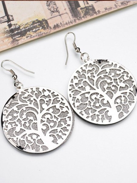

Alloy Earrings, Silver, Earrings