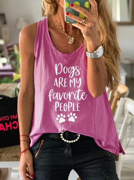 

Dogs Are My Favorite People Shirt, Rose red, Tank Tops