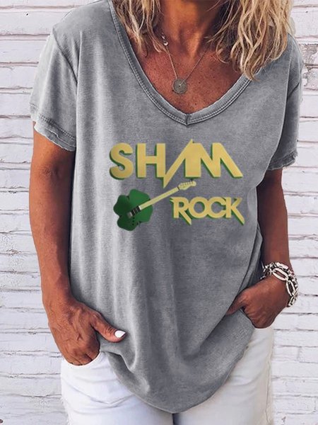 

Shamrocks Rock Women's T-Shirt, Grey, T-shirts
