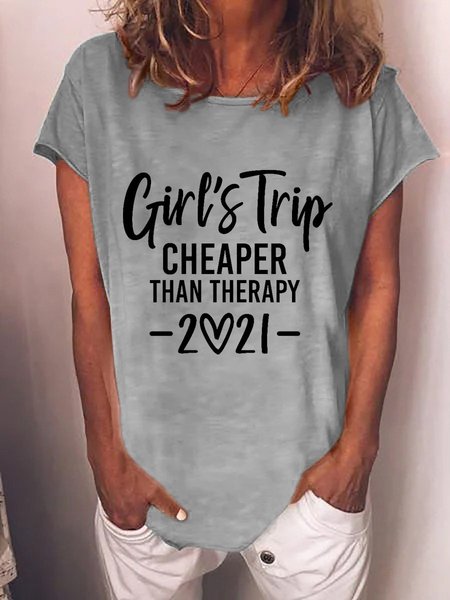 

Girls Trip Cheaper Than Therapy 2021 Shirt, Gray, T-Shirts