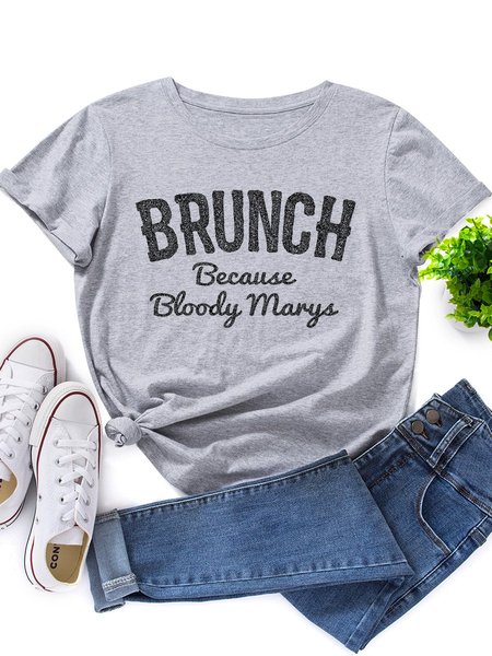 

Brunch Because Bloody Marys T-Shirt, Light gray, T-shirts
