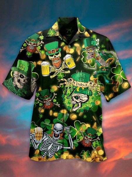 

Printed Casual Shirts & Tops, Green, Men's Tops