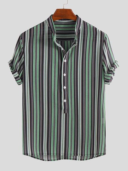 

Men's Basic Shirt Collar Shirts, Green, Men's Floral shirt