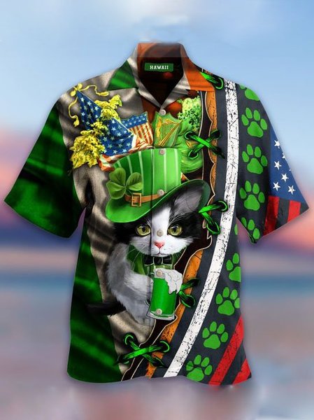 

Printed Shirts & Tops, Green, Men's Floral shirt