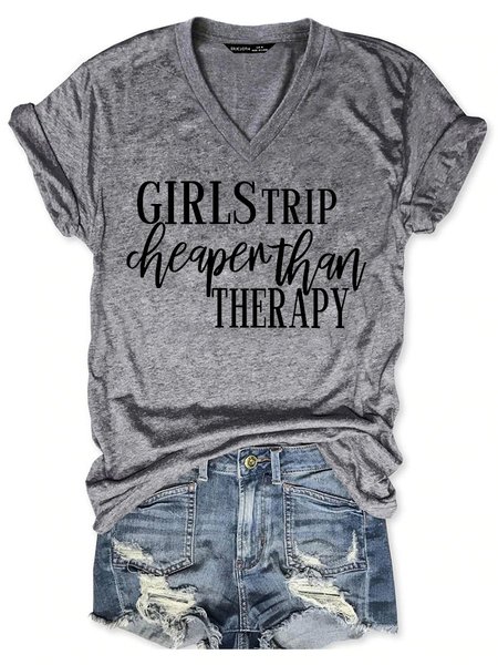 

Girl's Trip Cheaper Than Therapy Women's T-Shirt, Grey, T-Shirts