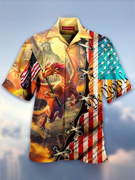 

Animal Holiday Shirts & Tops, Yellow, Men's Floral shirt