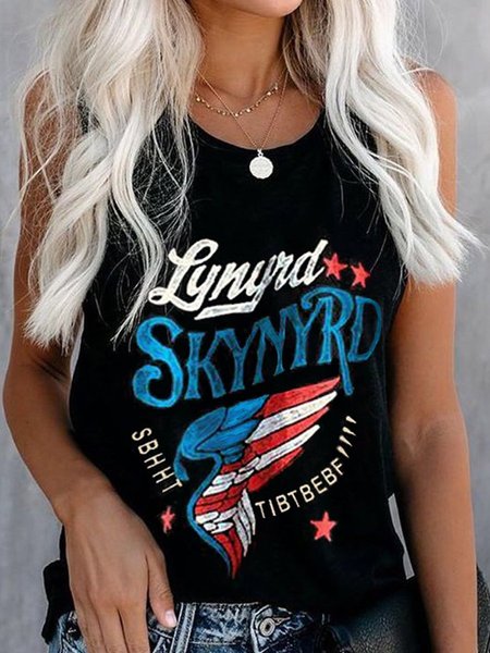 

Lynyrd Skynyrd Sleeveless Shift Woman Tank, Black, Tops