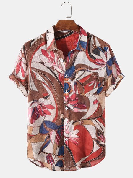 

Casual Shirts & Tops, Red, Men's Floral shirt