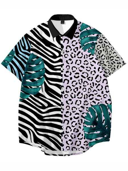 

Square Neck Vintage Abstract Shirts & Tops, Color2, Men's Floral shirt