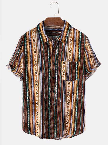 

Printed Cotton Shirt Collar Shirts & Tops, Color, Men's Floral shirt