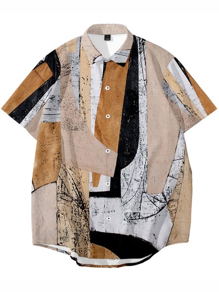 

Casual Cotton-Blend Shirts & Tops, Color4, Men's Floral shirt