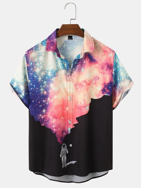 

Men's Shirt Collar Casual Shirts, Pink, Men's Floral shirt
