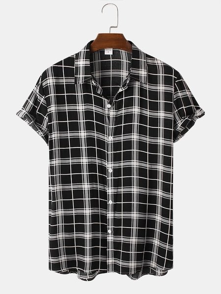 Holiday Tribal Cotton Shirts & Tops, Black, Men's Floral shirt