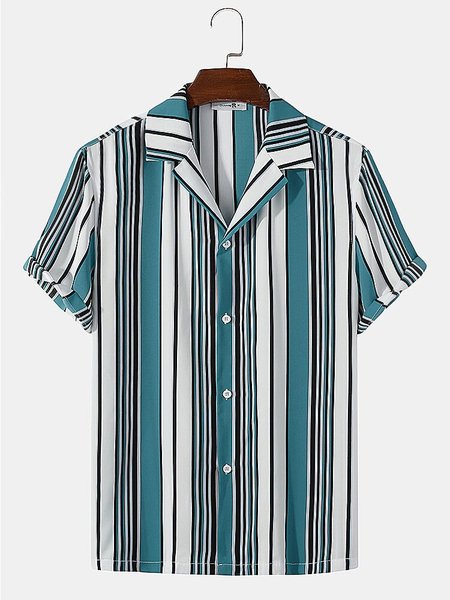 

Men's Casual Striped Shirts, Blue, Men's Floral shirt