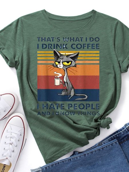 

That'S What I Do I Drink Coffee Women's T-Shirt, Dark green, T-shirts