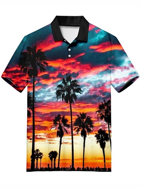 

Abstract Casual Cotton-Blend Shirts & Tops, Color6, Men's Floral shirt