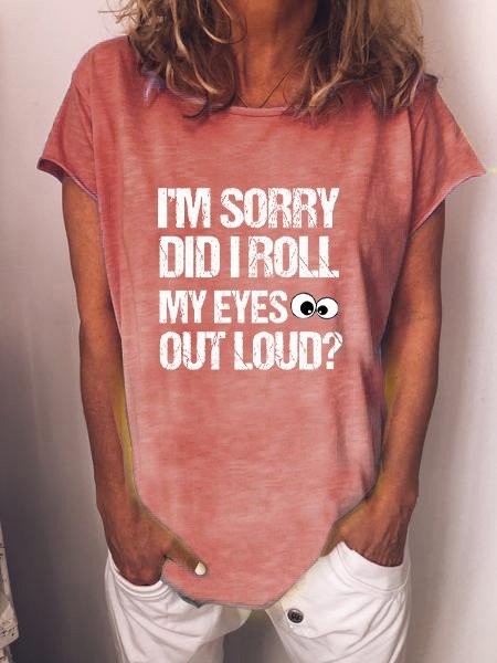 

Roll My Eyes - Adult Unisex Tee, Red, T-shirts