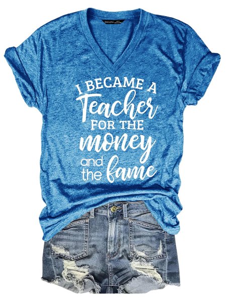 

I Became A Nurse For The Money And The Fame Shirt, Blue, T-shirts