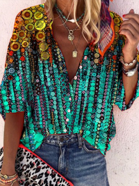 

Shift Short Sleeve Blouse, As picture, Blouses & Shirts