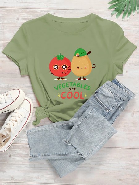 

Vegetables Are Cool Women's T-Shirt, Olive green, T-shirts