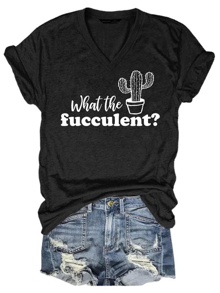 

What The Fucculent Shirt, Black, T-shirts