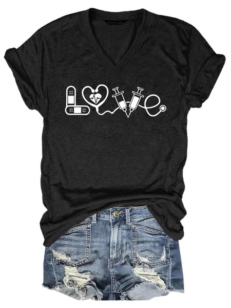 

Love Nurse Tee, Black, T-shirts