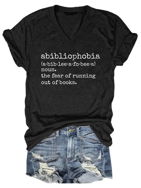 

Abibliophobia A Fear Of Running Out Of Books Shirt, Black, T-shirts