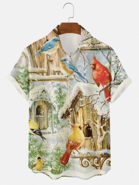 

Men's Printed Casual Shirts, White, Men's Floral shirt