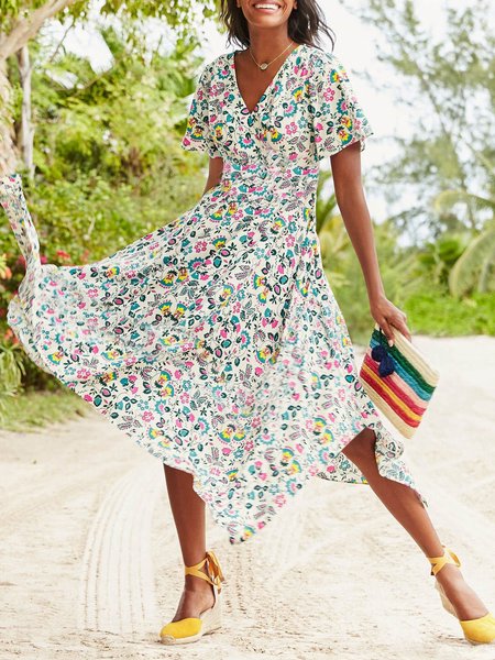 

Scollo a V All'aperto Abito, Colore, Maxi Dresses