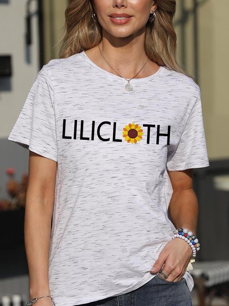 

Lilicloth Shift Casual Woman Tee, Light gray, T-shirts