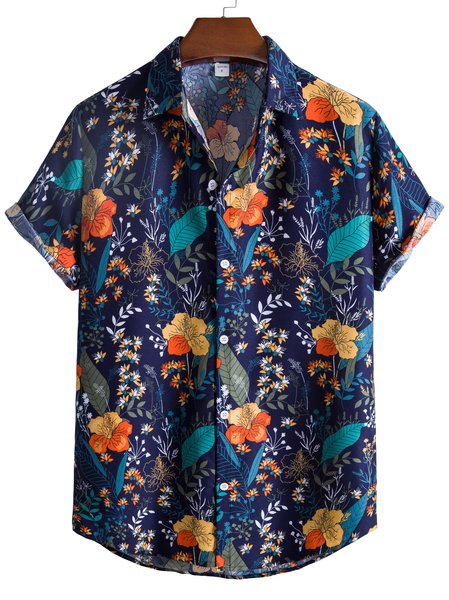

Tribal Printed Holiday Shirts & Tops, Blue, Shirts