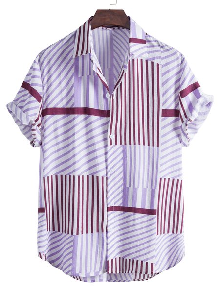 

Printed Cotton Shirts & Tops, Purple, Shirts