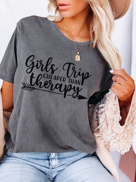 

Girl's Trip Cheaper Than Therapy Women's T-Shirt, Grey, Tops