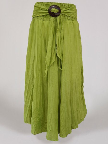 Casuale Mini Gonna, Verde, Skirts