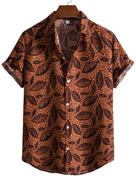 

Printed Shirts & Tops, Brown, Shirts
