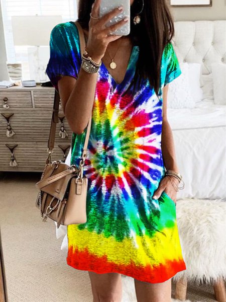 

Abito Maniche Corte Misto Cotone, Colore dell'immagine, Dresses