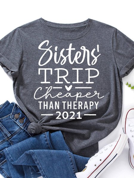 

Sister's Trip Cheaper Than Therapy Women's T-Shirt, Deep gray, T-shirts