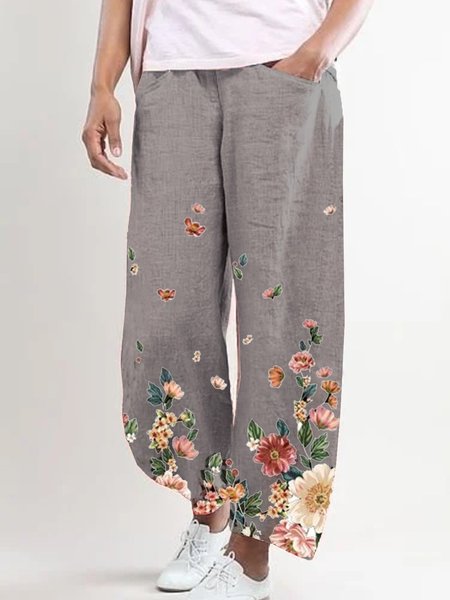 

Pantaloni Misto Cotone, Grigio, Pants