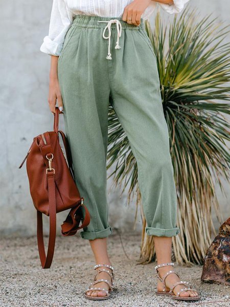 

Pantaloni Misto Cotone, Verde, Pants