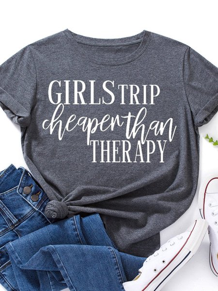 

Girl's Trip Cheaper Than Therapy Women's T-Shirt, Deep gray, T-shirts