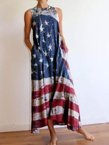 Geometrico Abito Cotone, Colore di immagine, Dresses