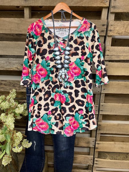 

Vintage Floral V Neck Short Sleeve Shirts & Tops, Khaki, Auto-Clearance