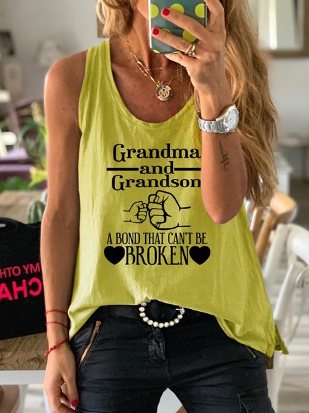 

Grandma And Grandson Shirt, Yellow, Tank Tops
