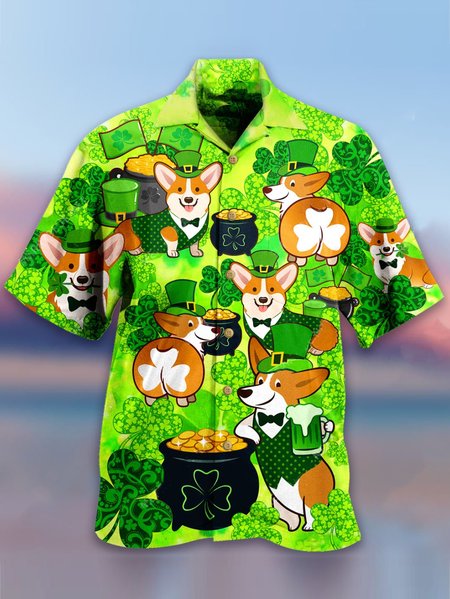 

Animal Printed Shirts, Yellow green, Men's Floral shirt